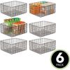 mDesign Allzweckkorb Aufbewahrung Drahtkorb Organizer 6er-Set Metall Bronze Bild 4