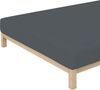 Schlafgut Spannbettlaken Premium, Gummizug: rundum, (1 Stück), Mako-Zwirn-Jersey, Grey Deep, XL 180x200 cm - 200x220 cm Bild 3
