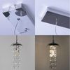 ZMH Pendelleuchte Grau Glas Durchmesser 70 cm G9 Esstischlüster Höhenverstellbar 4 Lampen in Farbe Esstischlampe für Küchen Bild 5