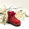 Wanderschuh, Schuh rot 6,5 x 9cm Glasornament, Weihnachtsschmuck Bild 3