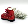 Wanderschuh, Schuh rot 6,5 x 9cm Glasornament, Weihnachtsschmuck Bild 5