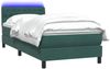 vidaXL Boxspringbett mit Matratze & LED Dunkelgrün 80x220 cm Samt 3317196 Bild 3