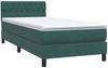 vidaXL Boxspringbett mit Matratze & LED Dunkelgrün 80x220 cm Samt 3317196 Bild 5