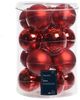 Kaemingk Weihnachtsbaumkugel Weihnachtsbaumkugeln Glas Ø 8 cm 16 Stückrot emaille/matt mix Bild 2