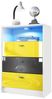 Vladon Kommode Pino V2 inkl. LED Fußball Bundesliga Fanartikel Dresden, Kinderzimmer Anrichte in Weiß matt mit 3 Schubladen in Gelb, Schwarz & Gelb Hochglanz inkl. LED (56 x 86,5 x 36 cm) Bild 5