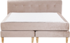 Beliani 'Marquise' Boxspringbett mit Matratze, Samtstoff beige, 180x200 cm Bild 4
