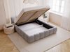 GRAINGOLD Cloud Low Bett 200x200, Polsterbett mit Bettkasten und Lattenrost, Velour-Stoff, Grau Bild 5