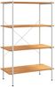 vidaXL Regal mit 4 Böden Weiß und Eiche-Optik 80x40x130 cm 336346 Bild 2