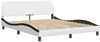 vidaXL Bettgestell "Viana" ohne Matratze Weiß und Schwarz 160x200 cm Kunstleder 3208109 Bild 5