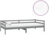 vidaXL Tagesbett mit Matratze 90x200 cm Grau Massivholz Kiefer [3083576] Bild 2