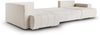 Wohnlandschaft Schlafsofa ARMANDA in Stoff Blur Creme langer Schenkel Links Bild 3