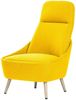 Dmora Stuhl Azzio, Büro-Wartestuhl, Ergonomischer Sessel, 77x65h100 cm, Gelb Bild 2