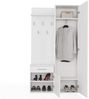 ibonto KOMPAKTGARDEROBE Weiß Kleiderschrank mit Spiegel (H 180 x T 124 x B 50 cm) Bild 3