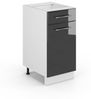 Midischrank Fame-Line Anthrazit Hochglanz 40 x 82 cm ohne Arbeitsplatte Vicco Bild 4