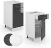 Midischrank Fame-Line Anthrazit Hochglanz 40 x 82 cm ohne Arbeitsplatte Vicco Bild 3