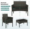 Yaheetech Balkonset Gartenmöbel-Set 4-er Set Rattanmöbel für 4 Personen, Gartengarnitur aus Zweisitzer-Sofa & 2 Einzelsofas & Kaffeetisch Bild 3