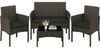 Yaheetech Balkonset Gartenmöbel-Set 4-er Set Rattanmöbel für 4 Personen, Gartengarnitur aus Zweisitzer-Sofa & 2 Einzelsofas & Kaffeetisch Bild 4