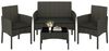 Yaheetech Balkonset Gartenmöbel-Set 4-er Set Rattanmöbel für 4 Personen, Gartengarnitur aus Zweisitzer-Sofa & 2 Einzelsofas & Kaffeetisch Bild 5
