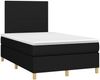 vidaXL Boxspringbett mit Matratze Schwarz 120x190 cm Stoff 3269918 Bild 2