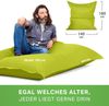 Green Bean® Outdoor Sitzsack, waschbar & wetterfest, Polyester-PVC-Stoff, Hellgrün, 120x160 cm, 270 Liter Bild 5