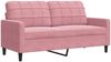 vidaXL 3-tlg. Sofagarnitur mit Kissen und Nackenrollen Rosa Samt 3278454 Bild 5
