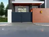 Vente-unique - NAZARIO Eingangstor Metall Grau - B 4,6 cm x H 176 cm x L 350 cm Bild 2