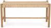 Bank Enisa aus Eichenholz und Papiergarn - 90 cm, Natur/Beige Bild 5