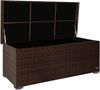 RS Trade 'Sienna' XL Kissenbox mit Doppel-Hubautomatik und Innenverkleidung, ca. 650 Liter, Polyrattan java braun, 60 x 73 x 155 cm Bild 2