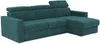 Vente-unique - VIZIR Sofa Stoff Blau - B 223 cm94 cm x H 110 cm95 cm x L 282 cm Bild 5