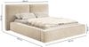 Selsey 'Tilves' Polsterbett 160x200 mit Bettkasten, Lattenrost, Velours, greige Bild 5