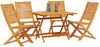 vidaXL Garten Essgruppe 5 pcs Braun Massivholz Akazie 3375702 Bild 3