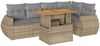 vidaXL 6-tlg. Garten-Sofagarnitur mit Kissen Beige Poly Rattan 3327265 Bild 2