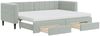 vidaXL Tagesbett Ausziehbar mit Schubladen Hellgrau 80x200 cm Samt 3196756 Bild 2