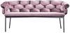 KAWOLA Bank MONTY Sitzbank 240cm Velvet rosa 78 x 62 x 240 cm Bild 3