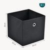 Faltbox 10er-Set 30 x 30 x 28 cm Vliesstoff Schwarz en. casa Bild 5