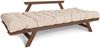 Marior HOME 'ALLEGRO' Klappsofa, Buchenholz, Walnussfarbe, Creme Bild 3