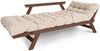 Marior HOME 'ALLEGRO' Klappsofa, Buchenholz, Walnussfarbe, Creme Bild 2