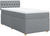 vidaXL Boxspringbett mit Matratze Hellgrau 90x200 cm Stoff 3288870 Bild 3