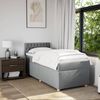 vidaXL Boxspringbett mit Matratze Hellgrau 90x200 cm Stoff 3288870 Bild 4