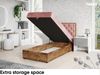 MEBLINI Boxspringbett LOFTY 3 90x200 cm mit Bettkasten – H4/Rosa Samt Gepolstert Einzelbett mit Topper & Taschenfederkern-Matratze Bild 5