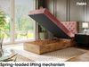 MEBLINI Boxspringbett LOFTY 3 90x200 cm mit Bettkasten – H4/Rosa Samt Gepolstert Einzelbett mit Topper & Taschenfederkern-Matratze Bild 3