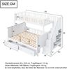 Kinder-Etagenbett aus Massivholz mit Stauraum, 90x200/140x200 cm, Weiß, ohne Matratze Bild 4