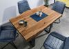 Baumtisch Sheesham 140x90x77 natur sandgestrahlt / U-Beine anthrazit glänzend FREEFORM 5 Bild 2