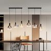 ZMH Hängelampe Esszimmerlampe 3 Flammig Hängeleuchte- E27 Vintage Esstisch Pendelleuchte Höhenverstellbar Glas Schwarz Pendellampe Hängend für Schlafzimmer küche (ohne Leuchtmittel) Bild 3