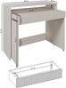 Selsey 'ZOOM' - Ausziehbarer Schreibtisch mit Schublade und Rillen, Eiche Casella Braun, 98 cm Bild 5