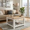 CLP Couchtisch Bastrop 60 x 60 cm quadratisch rustikal Sofatisch in Landhausstil,natura Bild 3