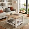 CLP Couchtisch Bastrop 60 x 60 cm quadratisch rustikal Sofatisch in Landhausstil,natura Bild 4