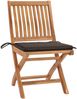 vidaXL Klappbare Gartenstühle mit Kissen 8 Stk. Massivholz Teak 3072869 Bild 3