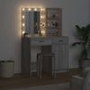 vidaXL Schminktischset mit LED 2 pcs Graues Sonoma Holzwerkstoff 3334277 Bild 4