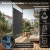 STEELSØN 'Serelia' Senkrechtmarkise mit Handkurbel 100x310 cm, anthrazit, stufenlos höhenverstellbar, wetterfest und UV-beständig, Klemmmarkise ohne Bohren, ausziehbare Vertikalmarkise Bild 3